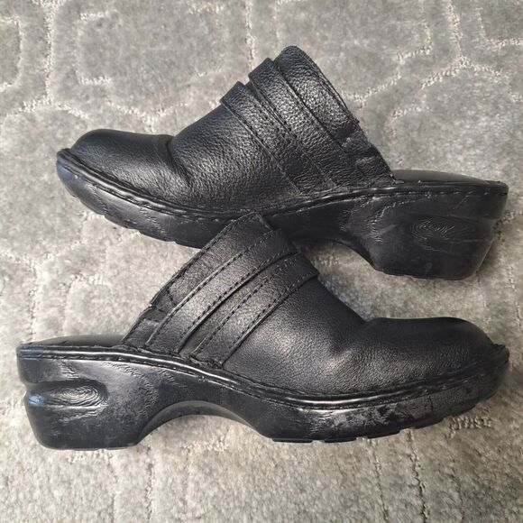 Boc Born Concept ADERYN Black Leather Clog Mules Womens Size 7M Comfort NURSING - Picture 7 of 15